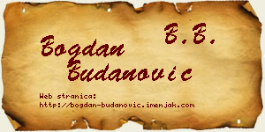 Bogdan Budanović vizit kartica